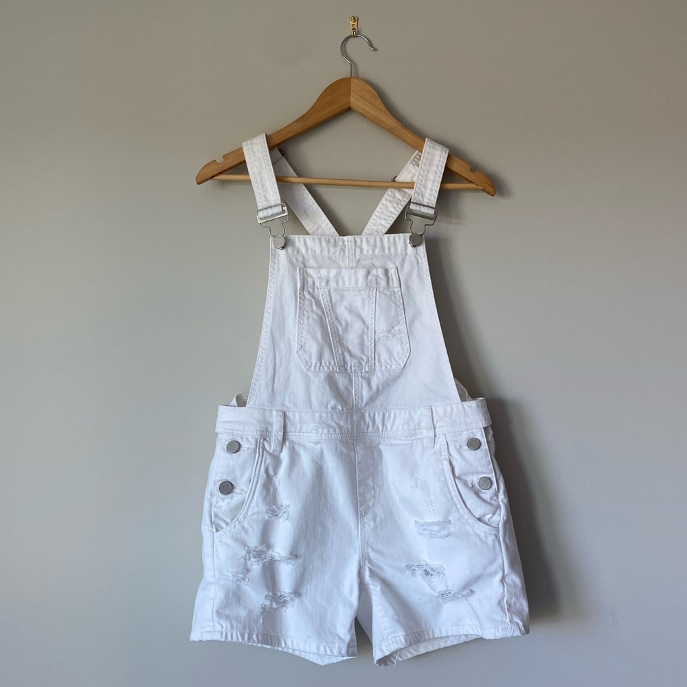 BLANKNYC Distressed White Overalls